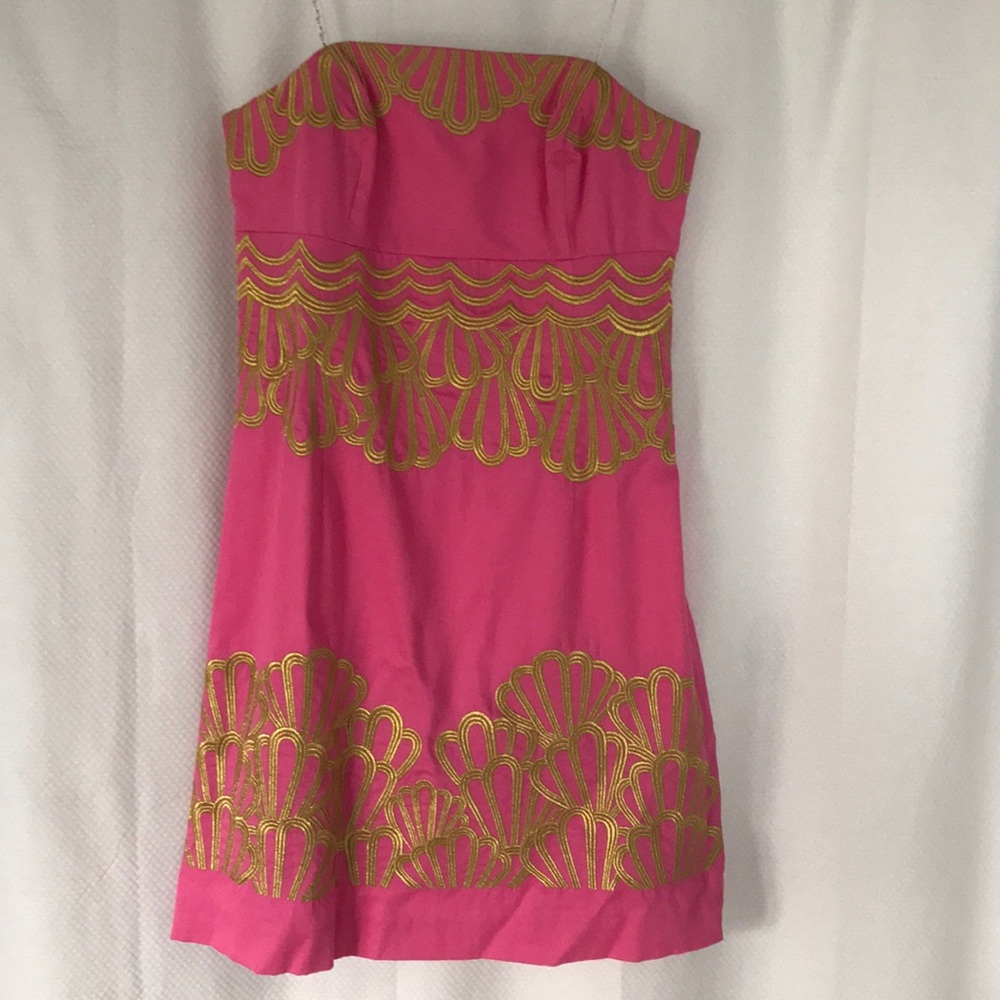 Lilly Pulitzer Pink Strapless Dress